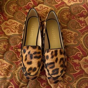 Talbots Animal Print Loafers - Tan and Black